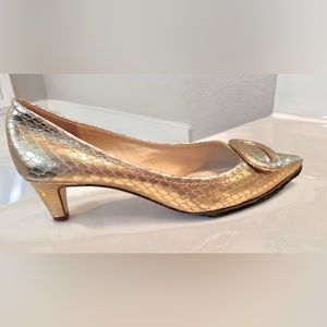Kate Spade New York
simon snake-print kitten-heel pump